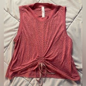 Lululemon crop top tie shirt.